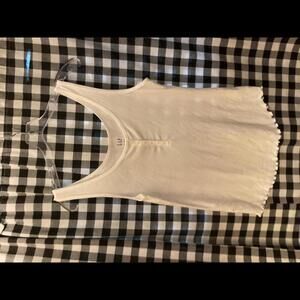 Gap White Ribbed Henley Size Large